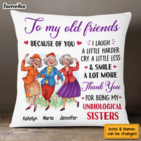 Personalized Gift for Friends Smile A Lot More Dancing Ladies Pillow 26145 26398 thumb 1