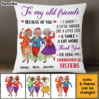 Personalized Gift for Friends Smile A Lot More Dancing Ladies Pillow 26145 26398 thumb 1