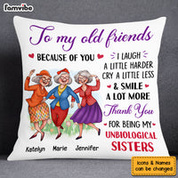 Personalized Gift for Friends Smile A Lot More Dancing Ladies Pillow 26145 26398 thumb 1