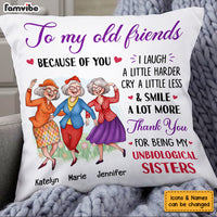 Personalized Gift for Friends Smile A Lot More Dancing Ladies Pillow 26145 26398 thumb 1