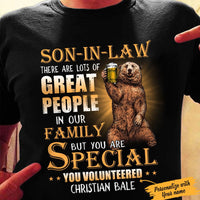 Personalized Son-in-Law Bear T Shirt JN131 95O65 thumb 1