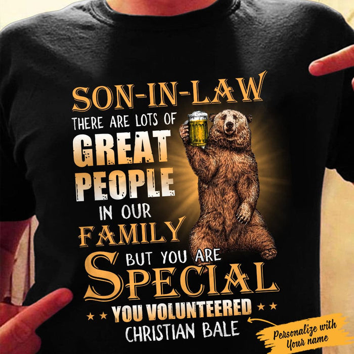 Personalized Son-in-Law Bear T Shirt JN131 95O65 1