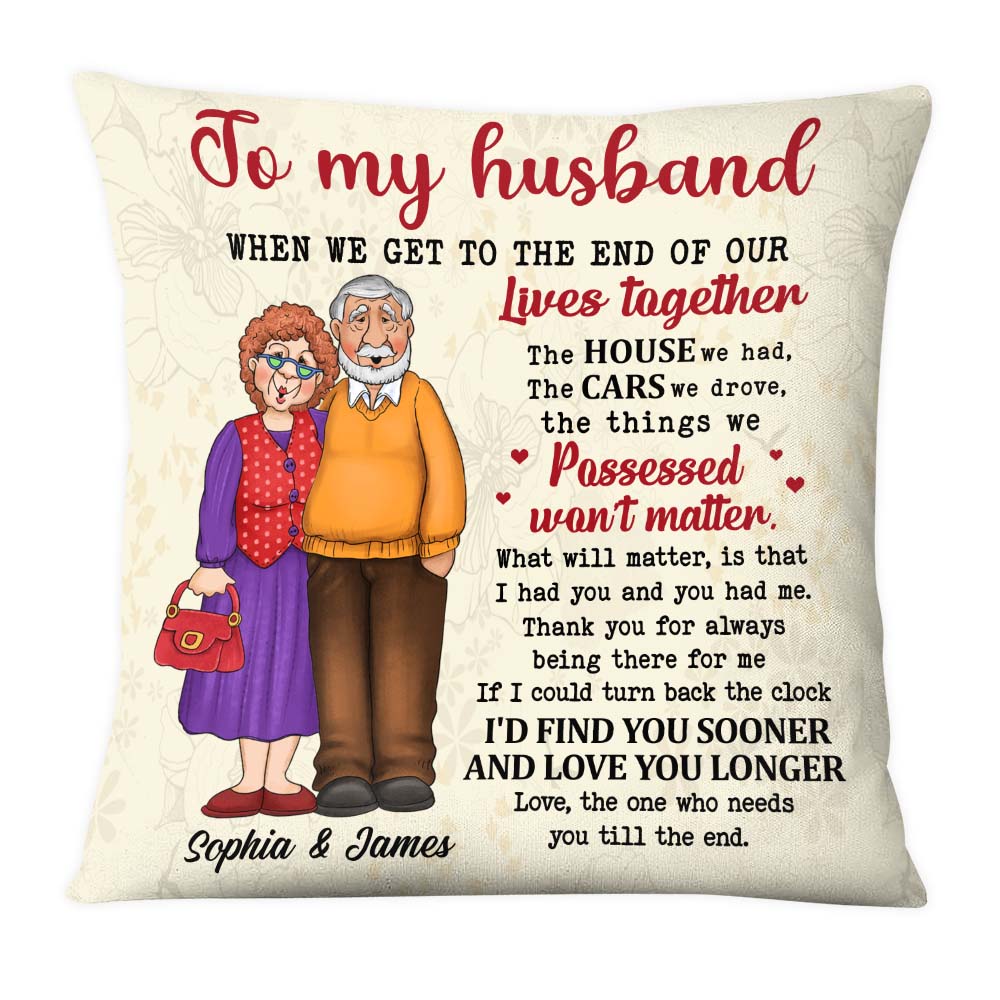 Personalized Gift For Husband Wife Old Couple I Had You Pillow 26400 Primary Mockup