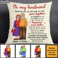 Personalized Gift For Husband Wife Old Couple I Had You Pillow 26400 thumb 1
