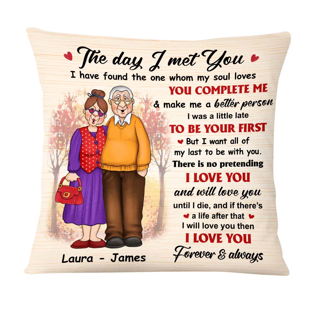 Personalized Gift For Husband Wife Couple The Day I Met You Pillow 26403 Primary Mockup