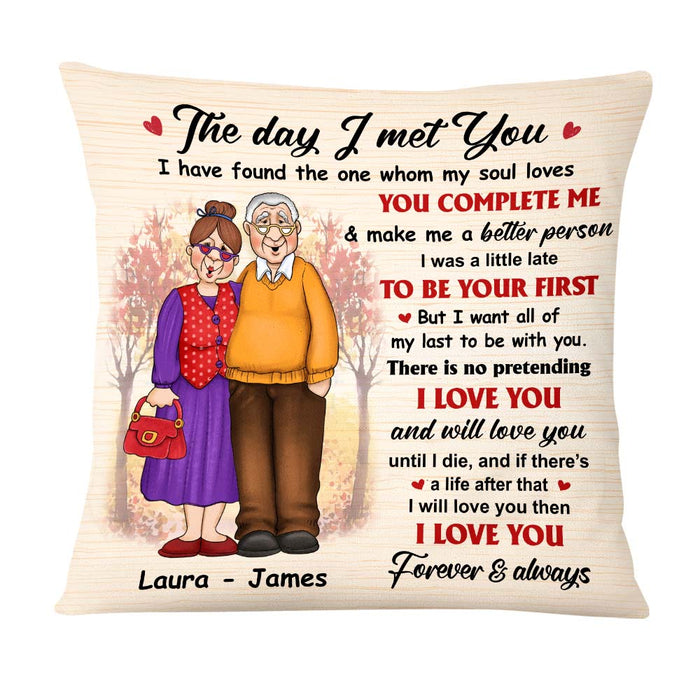 Personalized Gift For Husband Wife Couple The Day I Met You Pillow 26403 1