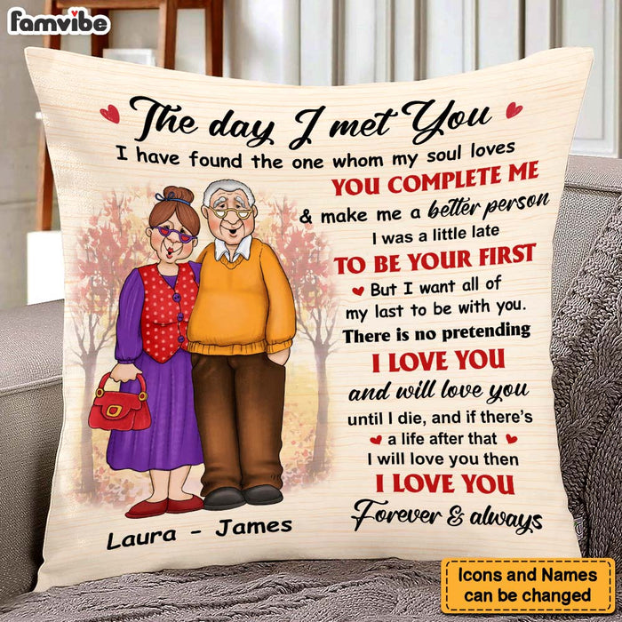 Personalized Gift For Husband Wife Couple The Day I Met You Pillow 26403 1