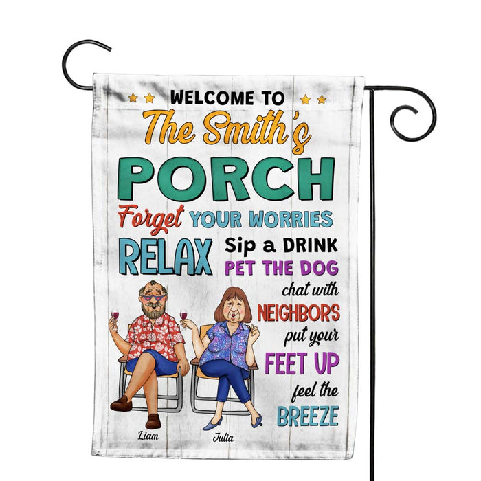 Personalized Gift For Family Porch Feel The Breeze Flag 26408 1