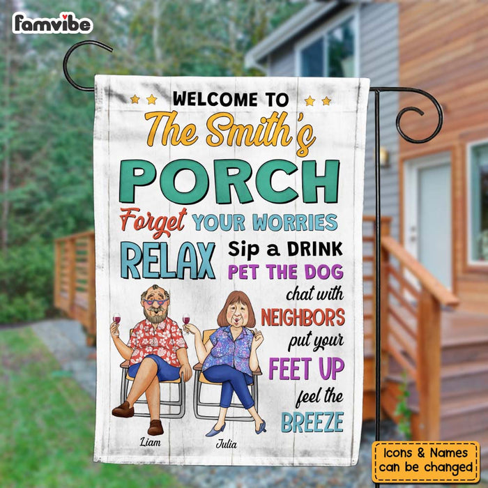 Personalized Gift For Family Porch Feel The Breeze Flag 26408 1