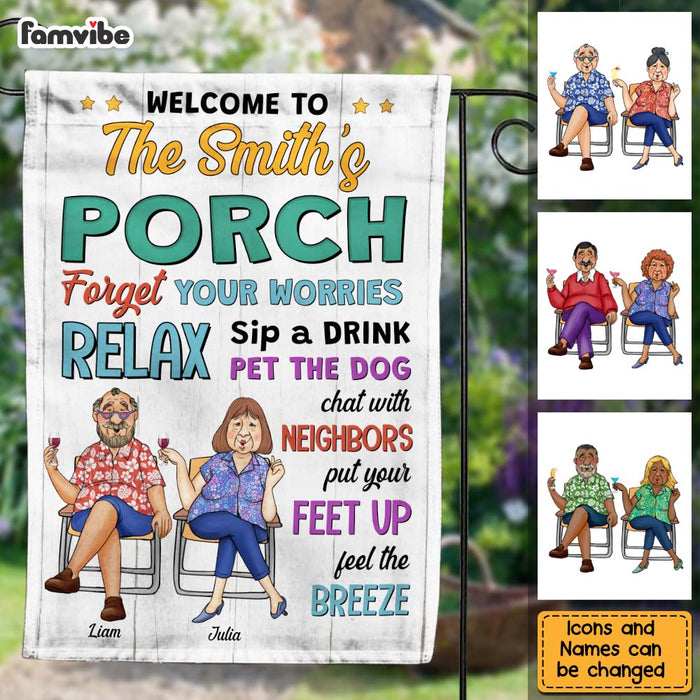 Personalized Gift For Family Porch Feel The Breeze Flag 26408 1
