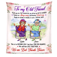 Personalized Gift for Old Friends Thanks For The Laughter Blanket 26409 thumb 1