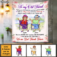 Personalized Gift for Old Friends Thanks For The Laughter Blanket 26409 thumb 1