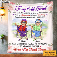 Personalized Gift for Old Friends Thanks For The Laughter Blanket 26409 thumb 1