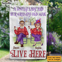 Personalized Gift For Couple A Lovely Lady And Her Old Man Live Here Flag 26411 thumb 1