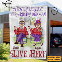 Personalized Gift For Couple A Lovely Lady And Her Old Man Live Here Flag 26411 thumb 1
