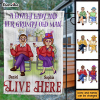Personalized Gift For Couple A Lovely Lady And Her Old Man Live Here Flag 26411 thumb 1