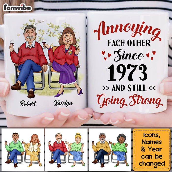 Personalized Anniversary Gift For Husband Wife Couple Annoying Each Other Since Mug 26412 1