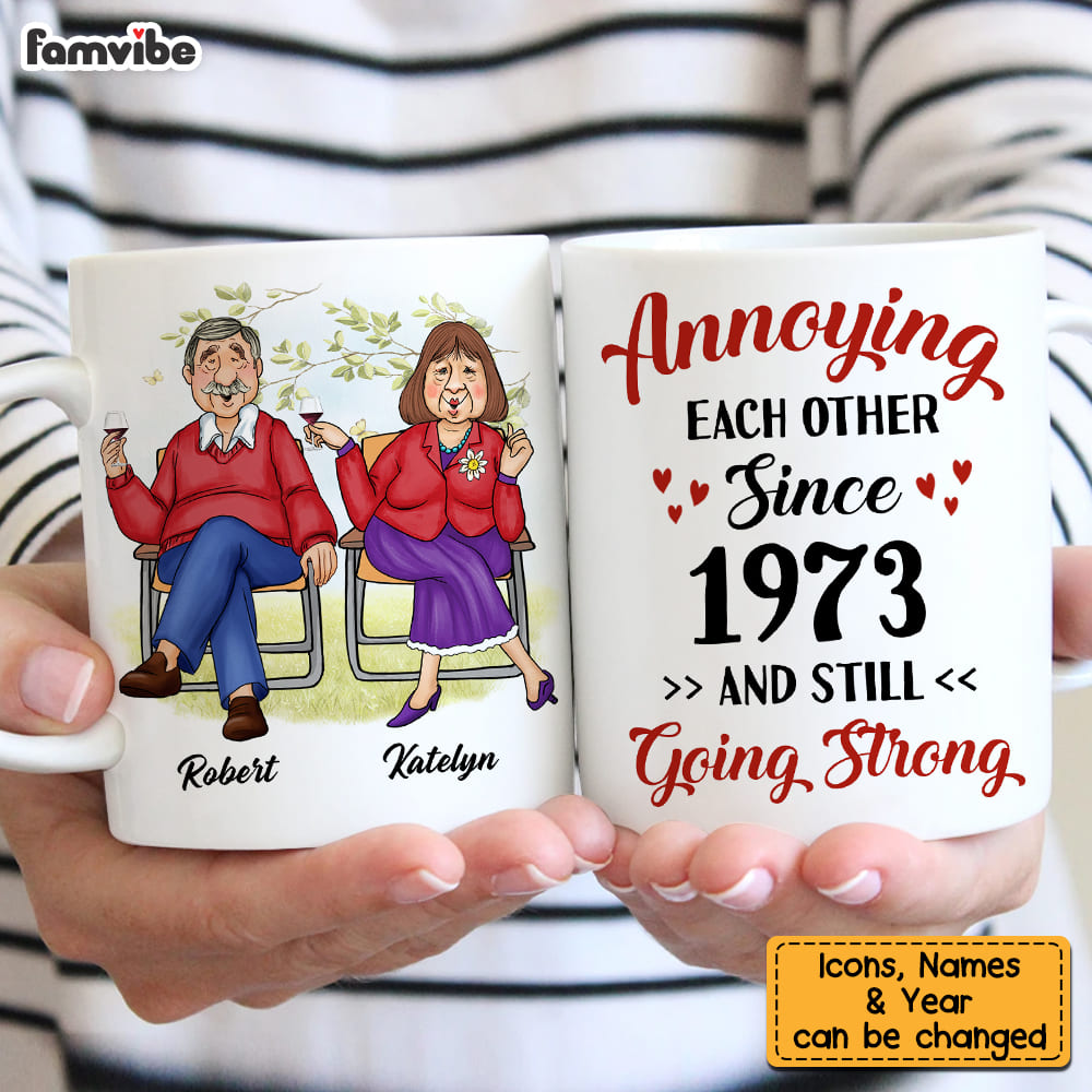 Personalized Anniversary Gift For Husband Wife Couple Annoying Each Other Since Mug 26412 Primary Mockup