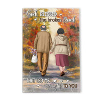 Personalized Gift For Old Couple God Blessed The Broken Road Canvas 26413 thumb 1