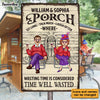 Personalized Gift For Couple Porch Sit Long Talk Much Laugh Often Metal Sign 26416 1