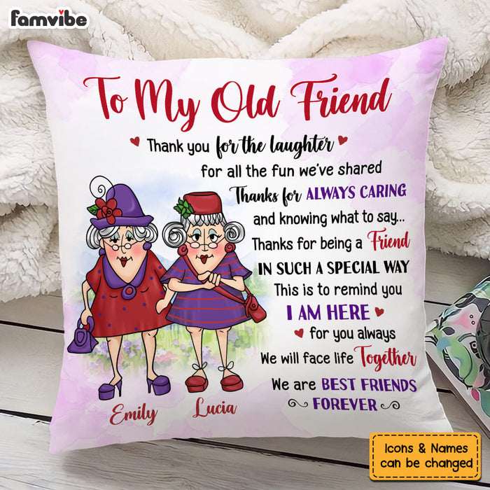 Thank You For The Laughter Friendship - Personalized Pillow (Insert  Included)