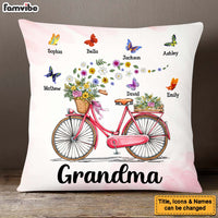 Personalized Gift for Grandma Bicycle With Flowers Pillow 25288 26419 thumb 1