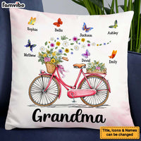 Personalized Gift for Grandma Bicycle With Flowers Pillow 25288 26419 thumb 1