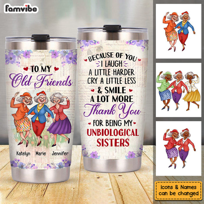 Personalized Gift for Friends Smile A Lot More Dancing Ladies Steel Tumbler 26145 26421 1