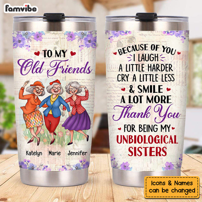 Personalized Gift for Friends Smile A Lot More Dancing Ladies Steel Tumbler 26145 26421 1