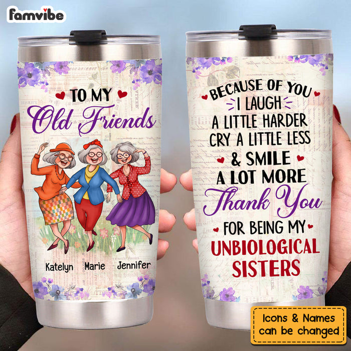 Personalized Gift for Friends Smile A Lot More Dancing Ladies Steel Tumbler 26145 26421 1