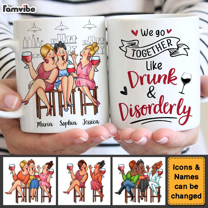 Personalized Gift For Senior Friends Drunk And Disorderly Mug 26427 1