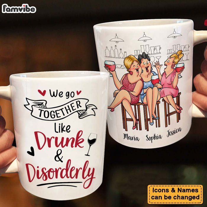 Personalized Gift For Senior Friends Drunk And Disorderly Mug 26427 1