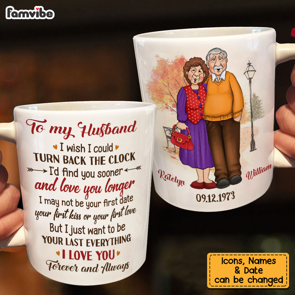 Personalized Wedding Anniversary Gifts For Old Couples Husband Wife Mug 26430 Primary Mockup