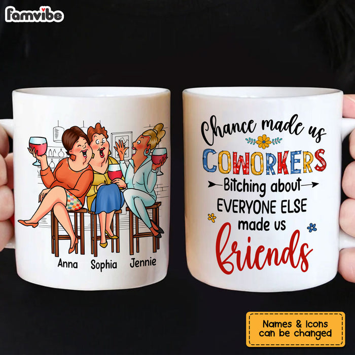 Personalized Gift for Friends Chance Made Us Coworkers Mug 26433 1