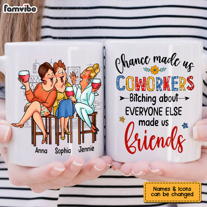 Personalized Gift for Friends Chance Made Us Coworkers Mug 26433 1