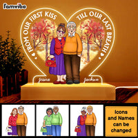 Personalized Gifts For Old Couples Husband Wife From Our First Kiss Plaque LED Lamp Night Light 26435 thumb 1