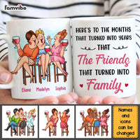 Personalized Gift For Friend Here's To Friends That Turned Into Family Mug 26436 thumb 1