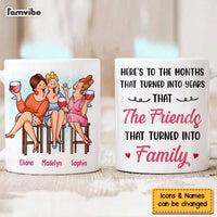 Personalized Gift For Friend Here's To Friends That Turned Into Family Mug 26436 thumb 1