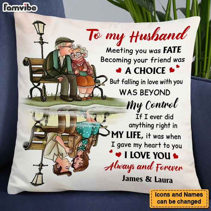 Personalized Gift For Husband Meeting You Was Fate Pillow 26437 1