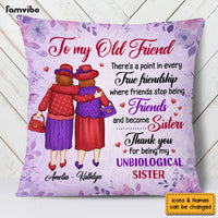 Personalized Gift For Senior Friend Thanks For Being My Unbiological Sister Pillow 26438 thumb 1