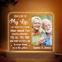 Personalized Gift for Old Couple Anniversary Plaque LED Lamp Night Light 26449 thumb 1