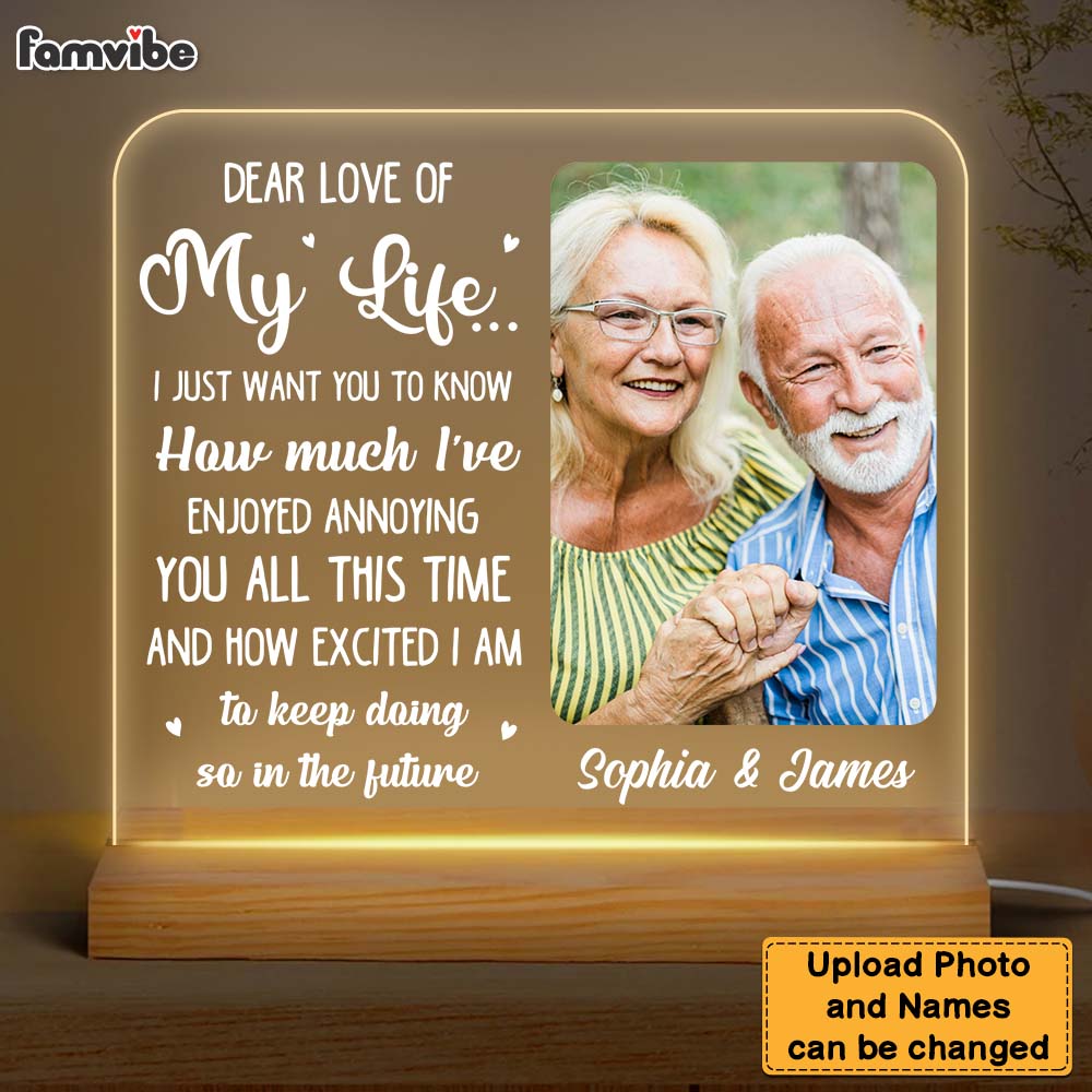 Personalized Gift for Old Couple Anniversary Plaque LED Lamp Night Light 26449 Primary Mockup