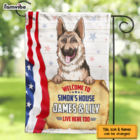 Personalized Gift For Family Welcome To Dog's House Flag 26452 thumb 1