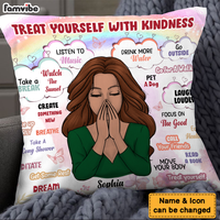 Personalized Gift For Daughter Treat Yourself With Kindness Pillow 26458 thumb 1