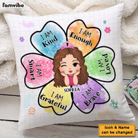 Personalized Affirmation Gift For Kids I Am Smart Flower Pillow 26464 thumb 1