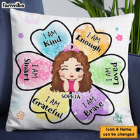 Personalized Affirmation Gift For Kids I Am Smart Flower Pillow 26464 thumb 1