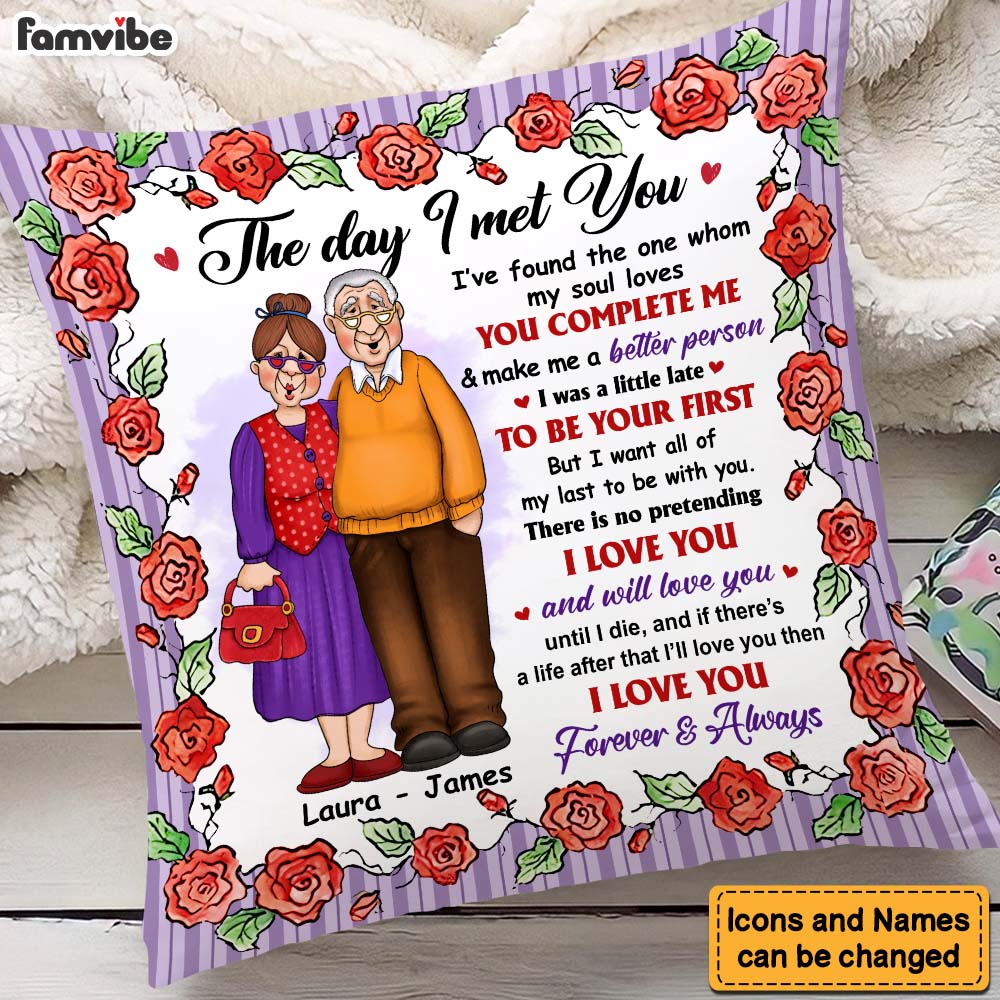 Personalized Gift For Old Couple I Love You Forever And Always Pillow 26465 Primary Mockup