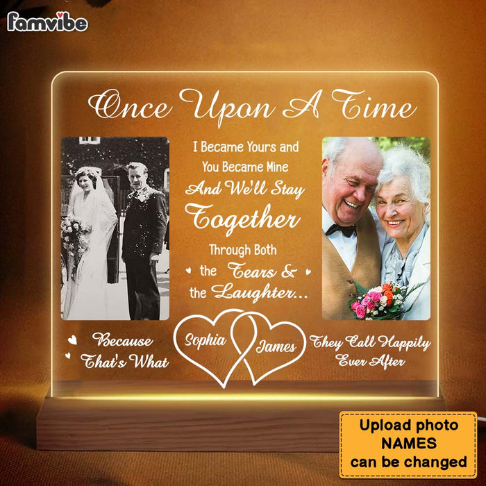 Personalized Photo Gifts For Old Couples Husband Wife Plaque LED Lamp Night Light 26466 1