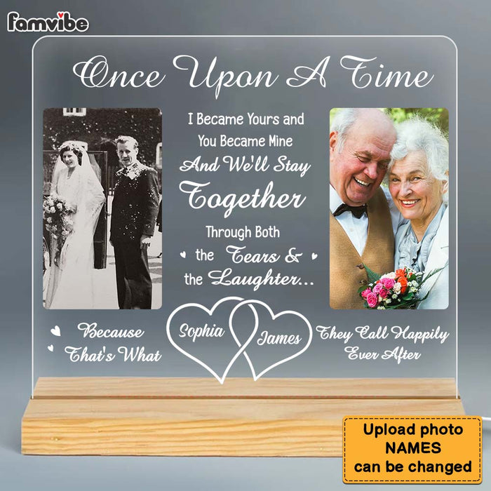 Personalized Photo Gifts For Old Couples Husband Wife Plaque LED Lamp Night Light 26466 1