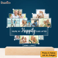 Personalized Gift For Couple Anniversary Happily Ever After Upload Photo Plaque LED Lamp Night Light 26467 thumb 1